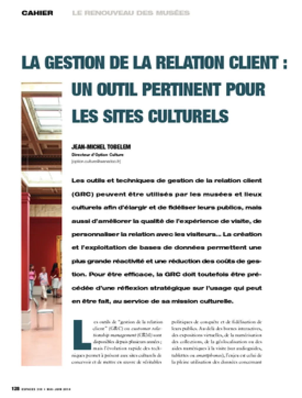 La gestion de la relation client :un outil pertinent pour les sites culturels