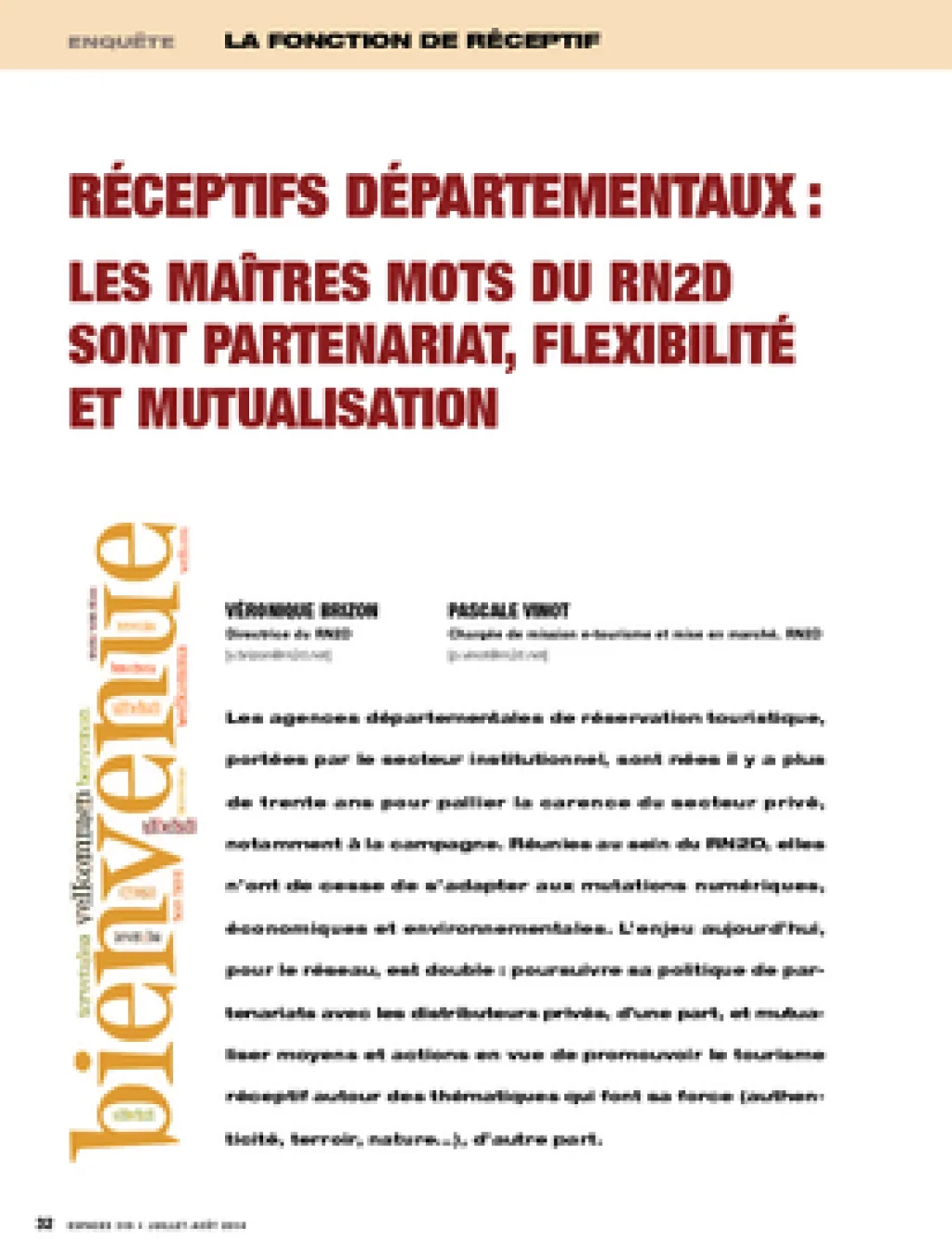 Réceptifs départementaux : les maîtres mots du RN2D sont partenariat, flexibilité et mutualisation