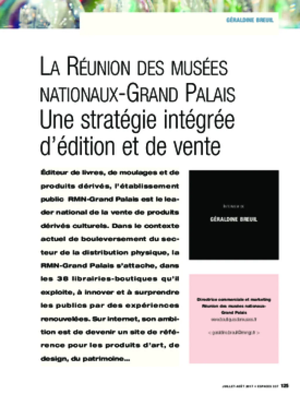 La Réunion des musées nationaux-Grand Palais. Une stratégie intégrée d’édition et de vente